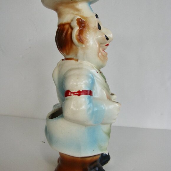 Vintage 1940s Friends Show Ceramic Chef Kitchen Utensil Holder Monicas Kitchen - Picture 5 of 7